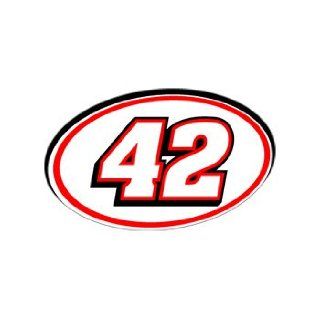 42 Number   Jersey Racing Window Bumper Sticker: Automotive