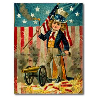 Patriotic Boy Postcard