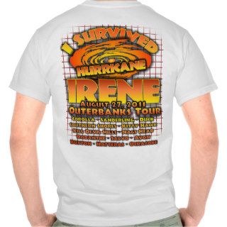 Hurricane Irene, 2 Sided Tee Shirts