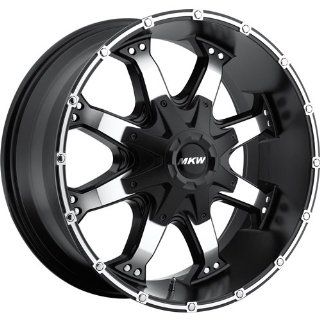 MKW Offroad M83 16 Black Machined Wheel / Rim 6x5.5 with a 0mm Offset and a 106.20 Hub Bore. Partnumber M83 1680655000B Automotive