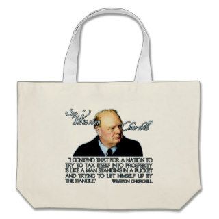 Winston Churchill Quote on Taxation Canvas Bag
