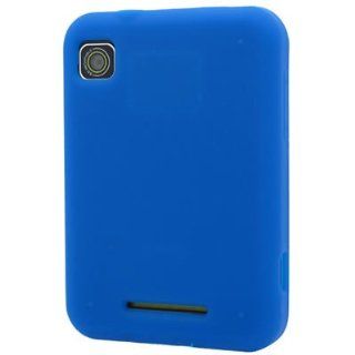 CoverON Silicon Skin BLUE Rubber Soft Cover Case for MOTOROLA MB502 CHARM [WCB783] Cell Phones & Accessories