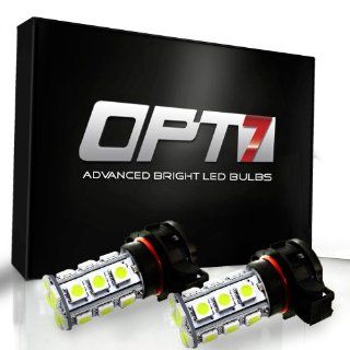 OPT7 5202 Advanced Bright 27 SMD LED Fog Light Bulbs   6000K Cool White   Plug n Play (Pack of 2): Automotive