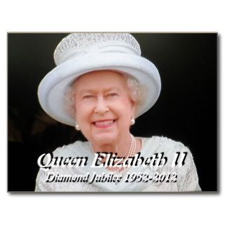 Queen Elizabeth Diamond Jubilee portrait postcard