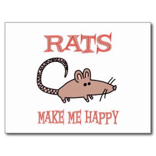 Rats Make Me Happy Postcard