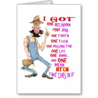 Farmer funny cartoon cards