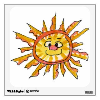 Cartoon Sun Custom Wall Decal