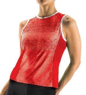 Shebeest Womens Bellissima Sleeveless Print Cycling Jersey, Race Red, X Large : Sports & Outdoors