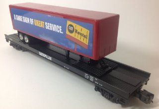 MTH RAIL KING, 20 98485, CATERPILLAR #200529, FLAT CAR WITH 48' TRAILER: Toys & Games
