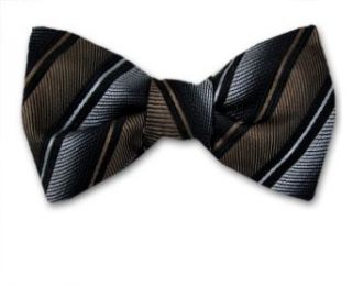 FBT 10139   Brown   Black   Gray   Silk Self Tie Bow Tie at  Mens Clothing store