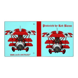 Cool red baron plane funny binder design