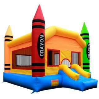 Commercial Grade Crayon Bounce House with Blower from Inflatable HQ: Toys & Games