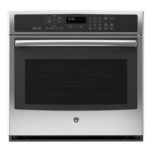 GE Profile 30 in. Single Electric Wall Oven Self Cleaning with Convection in Stainless Steel PT9050SFSS