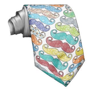 Mr. Mustache Retro Vintage Hipster Gifts Neck Ties