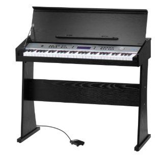 FunKey DP 61 II Digitalpiano und Ständer (61 Keyboard Tasten, 128 verschiedene Sounds, 128 Rhythmen, 12 Demo Songs, Begleitautomatik, Record Funktion): Musikinstrumente