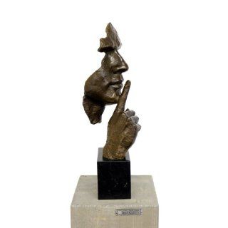 Moderne Kunst   Bronzefigur   Stille   Hommage an Salvador Dali, signiert: Küche & Haushalt