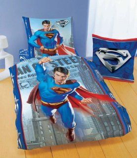 Superman Returns Bettwäsche Garnitur Single ca. 140x200cm TOP Qualität mit Reißverschluß: Küche & Haushalt