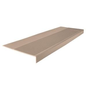 Roppe Ribbed Profile Square Nose Camel 36 in. x 12 1/4 in. Stair Tread 36803P191
