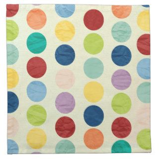 Retro Polka Dots Hipster Fashion Vintage Color Napkin