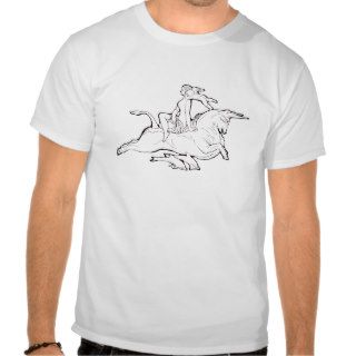 art deco woman riding bull tshirt