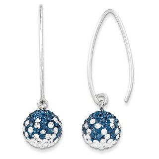 Sterling Silver Swarovski Elements Lexington Spirit Ball Earrings: Jewelry