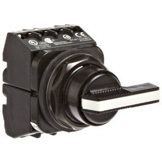 Siemens 52SW2CDBA2 Selector Switch Unit, Black Max Corrosion Resistant, 3 Positions, Momentary Spring Return From Left and Right Operation, Long Lever, C Cam Code, 2 NO + 2 NC Contact Blocks: Electronic Component Selector Switches: Industrial & Scienti