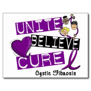 UNITE BELIEVE CURE Cystic Fibrosis Postcards