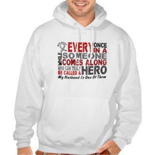 HERO COMES ALONG 1 Husband BRAIN CANCER T Shirts