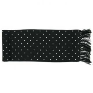 Black Polka Dot Narrow Silk Scarf by Michelsons at  Womens Clothing store: Fashion Scarves