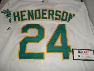 Ricky Henderson Signed Oakland Athletics Jersey, Tristar: Sports Collectibles