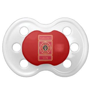 Firefighter's Son Maltese Cross Logo Baby Pacifiers