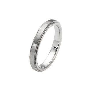 14Kt White Gold Wedding Ring for Men & Women: Jewelry