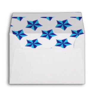 Light And Dark Blue Stars Envelope