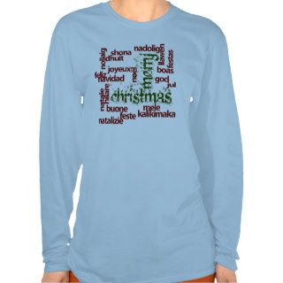 Merry Christmas Word Cloud Tshirt