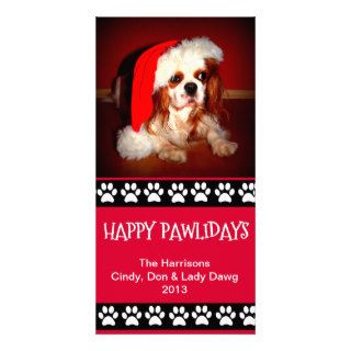 Holiday Personalizable Photo Card   Happy Pawliday