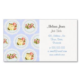 Lace Victorian Floral pattern Business Cards