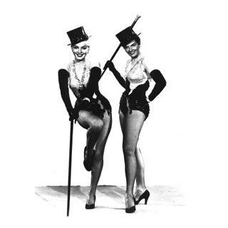 Marilyn Monroe with Jane Russell Wearing Top Hats in Publicity Still for Gent: Marilyn Monroe: Entertainment Collectibles
