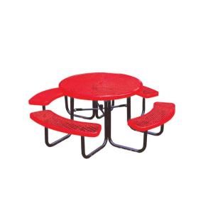 Ultra Play 46 in. Diamond Red Commercial Park Round Portable Table PBK358 RDVR