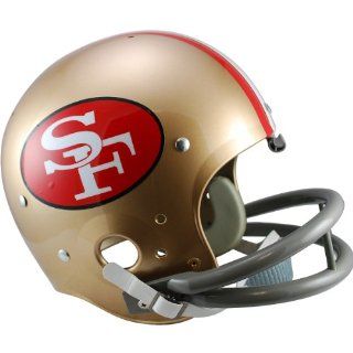NFL Riddell San Francisco 49ers Gold 1964 1988 Throwback Suspension Full Size Helmet : Football Helmets : Sports & Outdoors