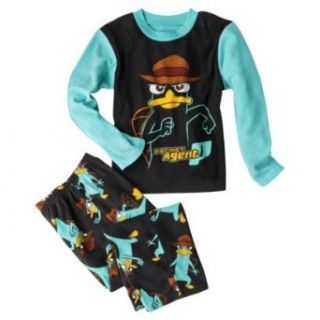 Phineas & Ferb Secret Agent P Boys Fleece Pajama Set (10): Clothing