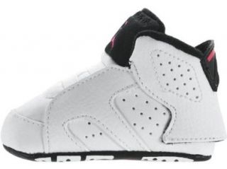 Air Jordan 6 Retro Infant Size (White / Pink Flash / Volt / Marine Blue) 384668 103 (1) Shoes