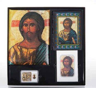 Monastery Jesus Spanish Cristo Series Memorial Package Includes Register Book, Book Mark, Crystal Rosary, Prayer Plaque, 50 Acknowledgement Cards, & 104 Memorial Prayer Cards Cromo Nb Artwork   Milan, Italy  Other Products  
