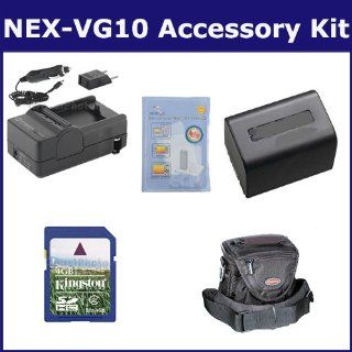 Sony NEX VG10 Camcorder Accessory Kit includes: SDNPFV70 Battery, SDM 109 Charger, KSD4GB Memory Card, ST60C Case, ZELCKSG Care & Cleaning : Camera & Photo