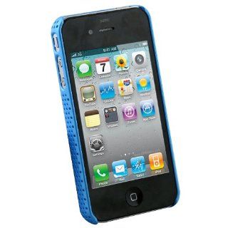 Mesh Net Hard Cover Case for Apple Iphone 4 4G (Blue): Cell Phones & Accessories