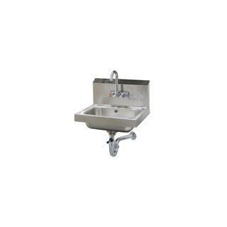Stainless Steel Standard Splash Mount Faucet Hand Sink: Single Bowl Sinks: Industrial & Scientific