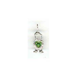 Sterling Silver Birthstone Baby Kid Charm   August Boy: Everything Else