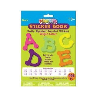 Bulk Buy: Darice Foam Alphabet Sticker Book With Pop Out Stickers Dotty Bright Colors 498/Pkg 106 1122 (6 Pack)