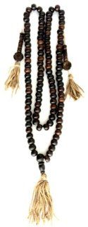 Yak Bone Tibetan Mala (Prayer Beads) Brown 108 Beads with Counters: Health & Personal Care