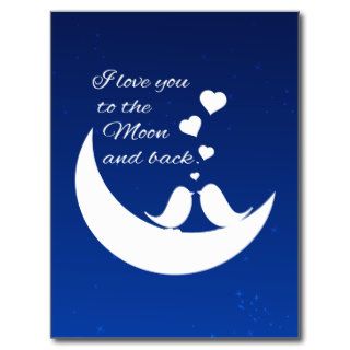 I Love You to the Moon and Back Post Cards