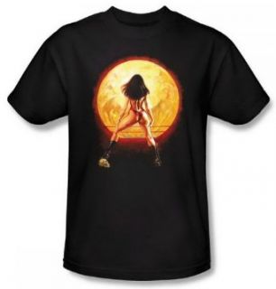 Vampirella Full Moon Black Adult Shirt VMP123 AT: Clothing